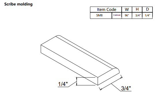 Scribe Moulding SM8