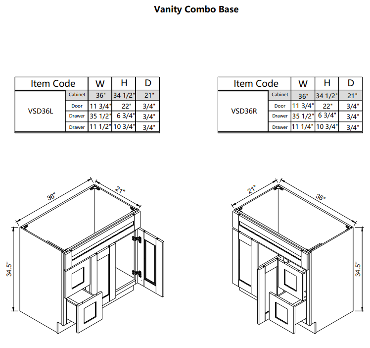 Vanity VSD36L