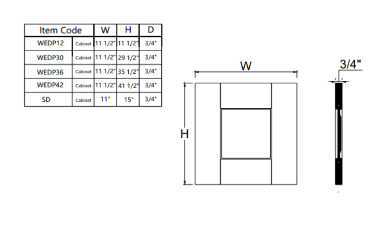 Wall End Decorative Panel WEDP42