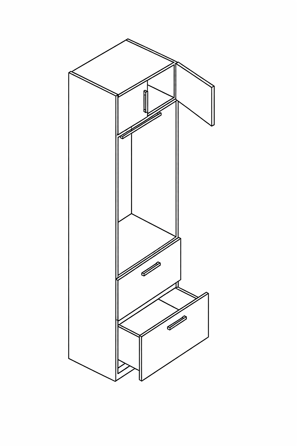 Microwave/Oven Cabinet MOC3090