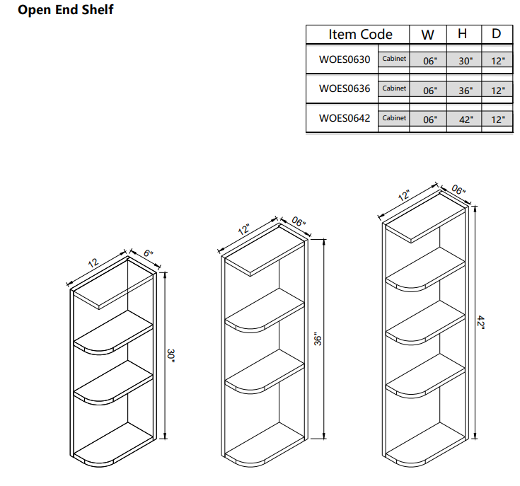 Estante de pared WOES0636