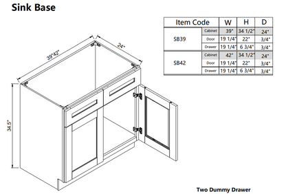 Sink Base SB42