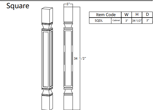Decorative Leg SQDL