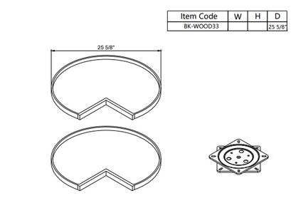 Lazy Suzan Tray BK-Wood33