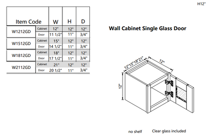 Wall Glass Door W1512GD