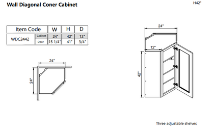 Wall Diagonal Corner WDC2442